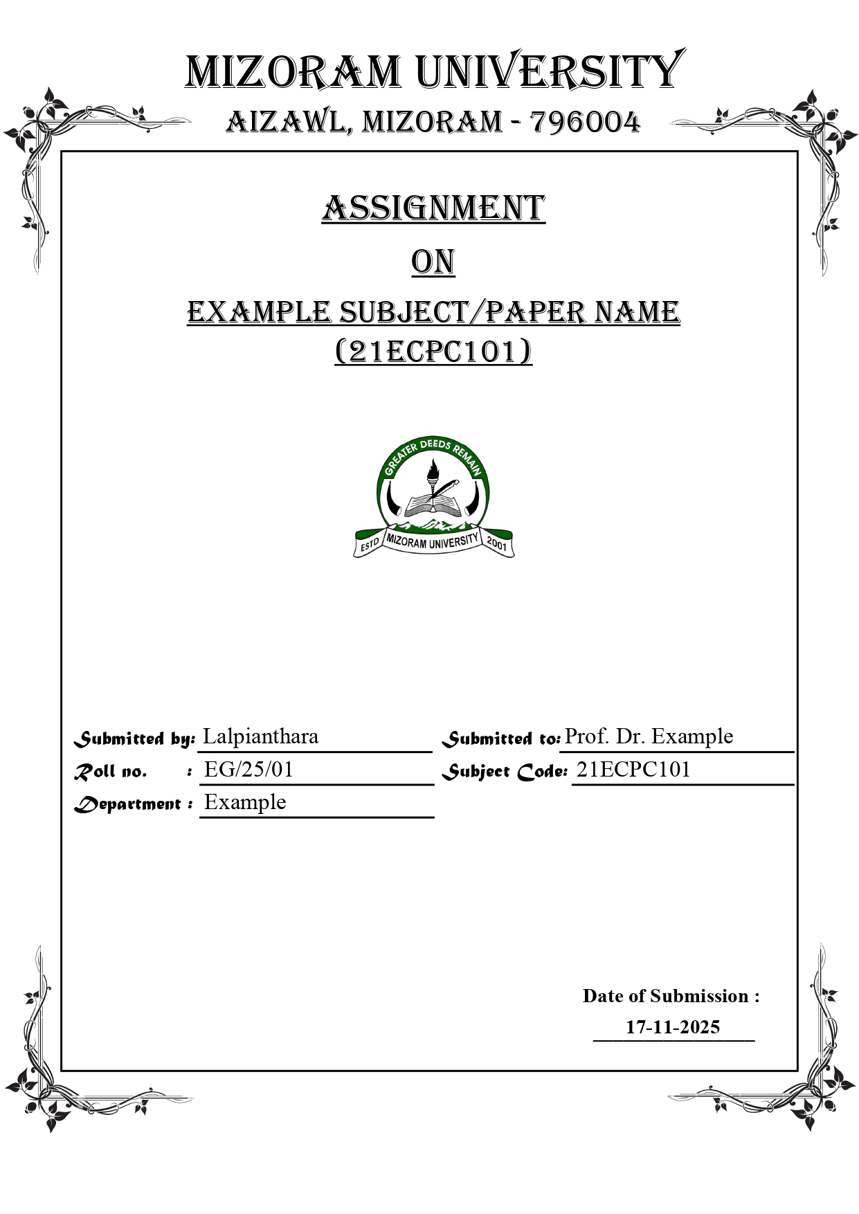 Cover Page for Thesis/Dissertation