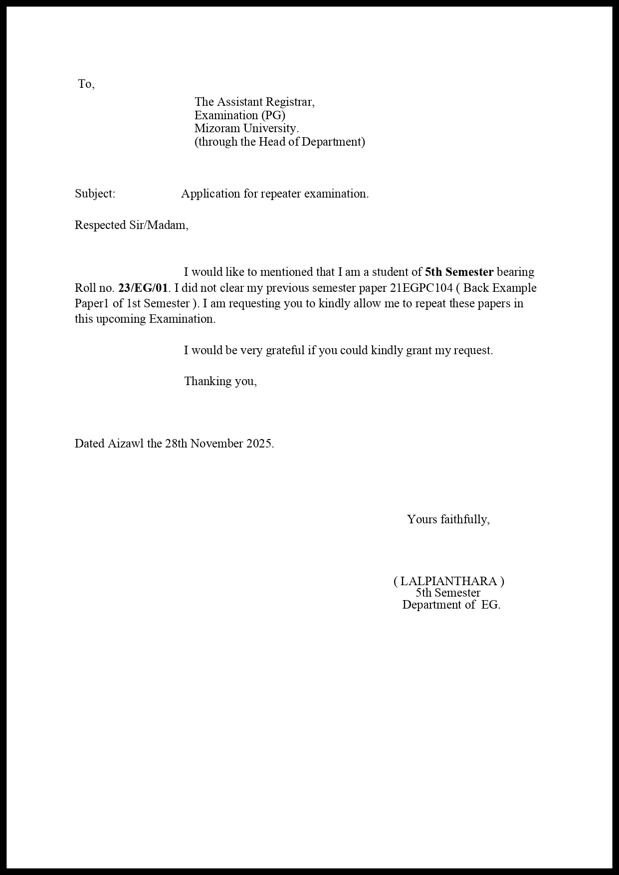 Cover Page for any Project