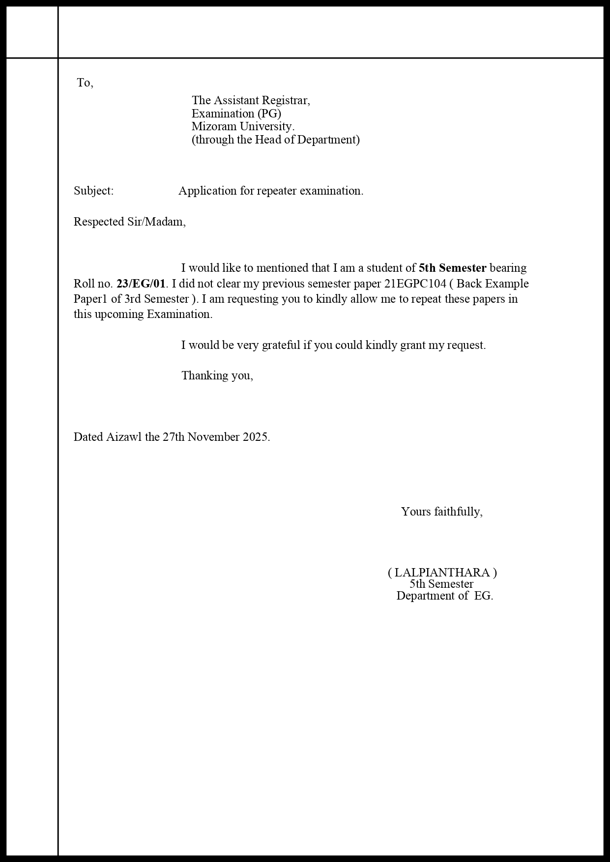 Cover Page for a Business Report